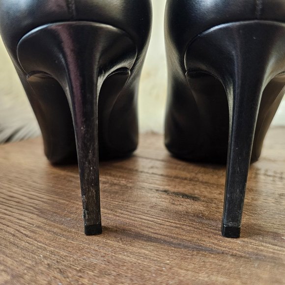YSL Saint Laurent Leather Pumps, Black, IT 39.5/US 9.5 - Picture 6 of 11